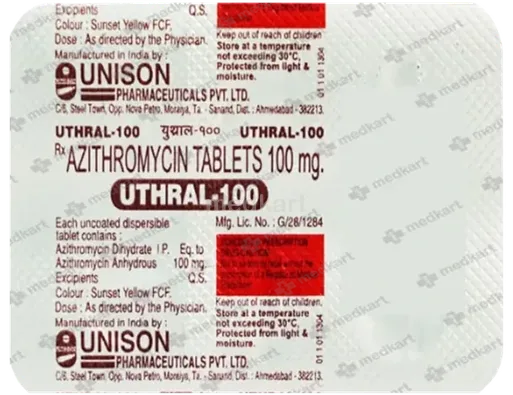uthral 100mg tablet 3's